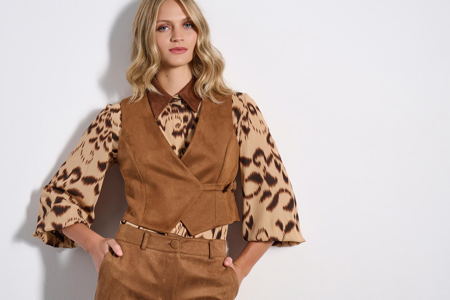 VEST 3225532 TAUPE