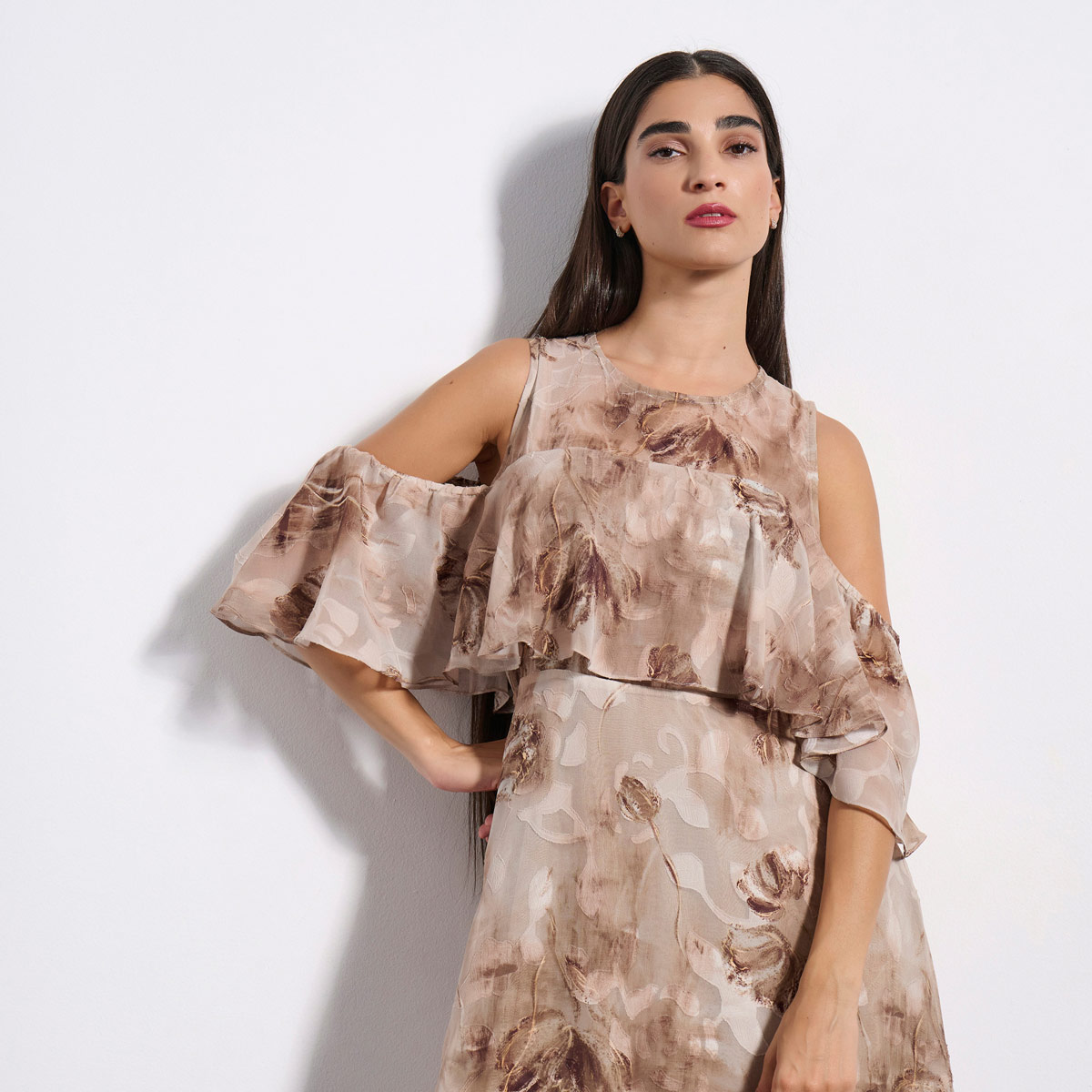 MAXI DRESS 32225927 BEIGE