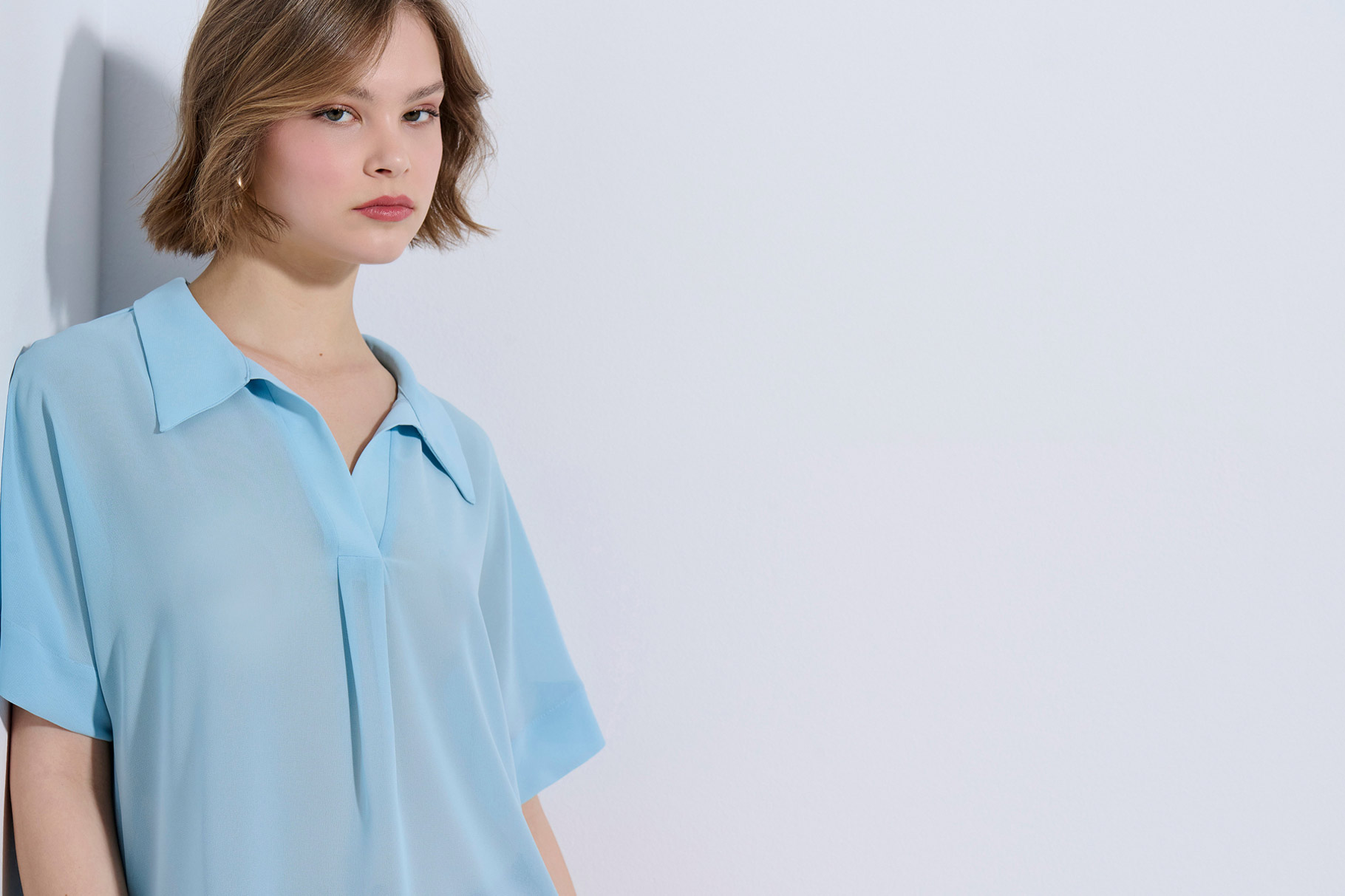 BLOUSE 3126138 SKY BLUE