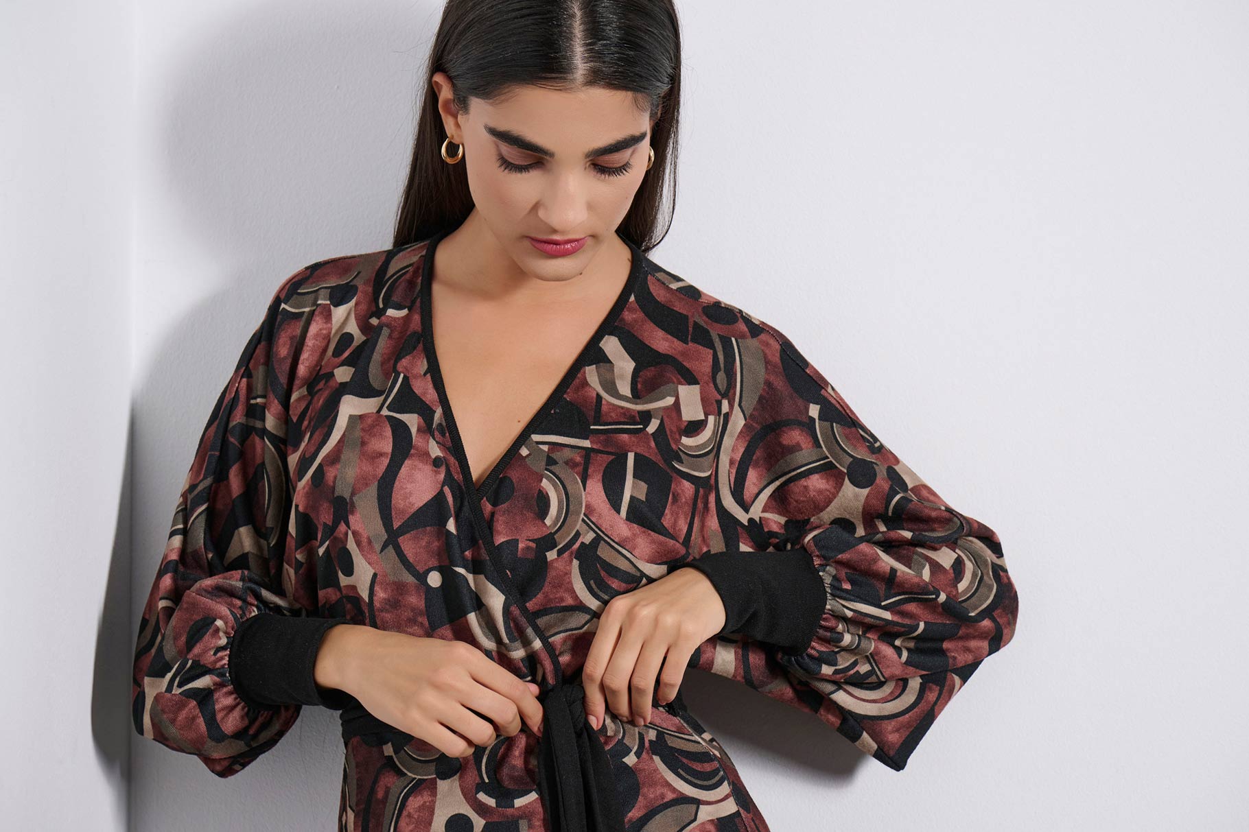 MIDI DRESS 3225956 BROWN