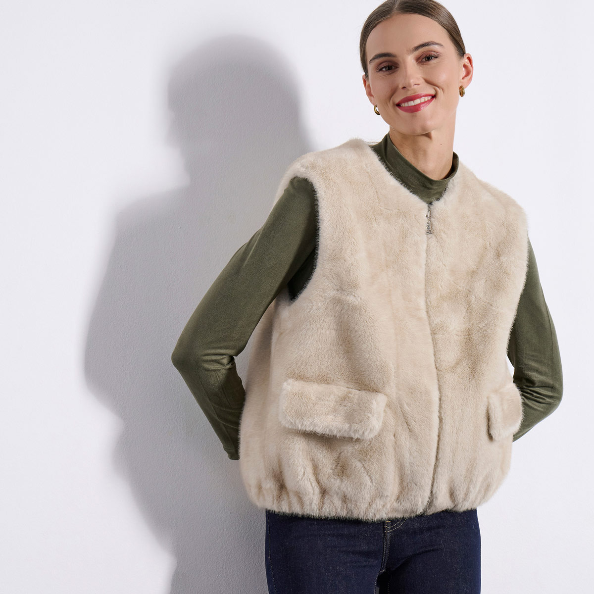 FAUX FUR 2225503 BEIGE