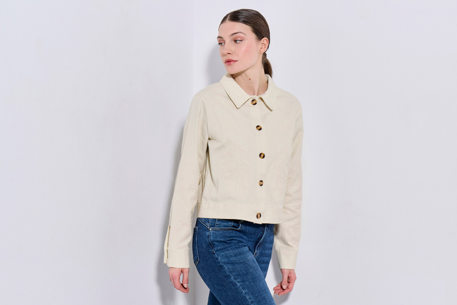 ΤΖΙΝ ΤΖΑΚΕΤ 2126502 OFF WHITE