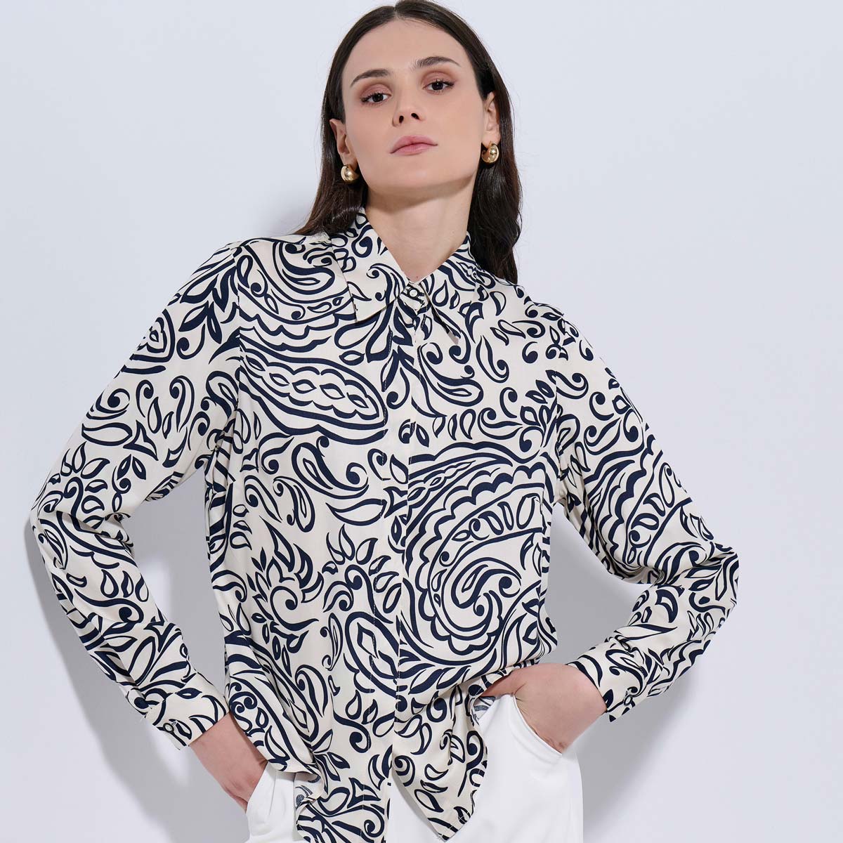 ΠΟΥΚΑΜΙΣΟ 3126801 OFF WHITE