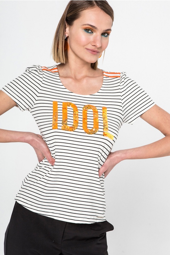 STRIPPED BLOUSE 3122102OR