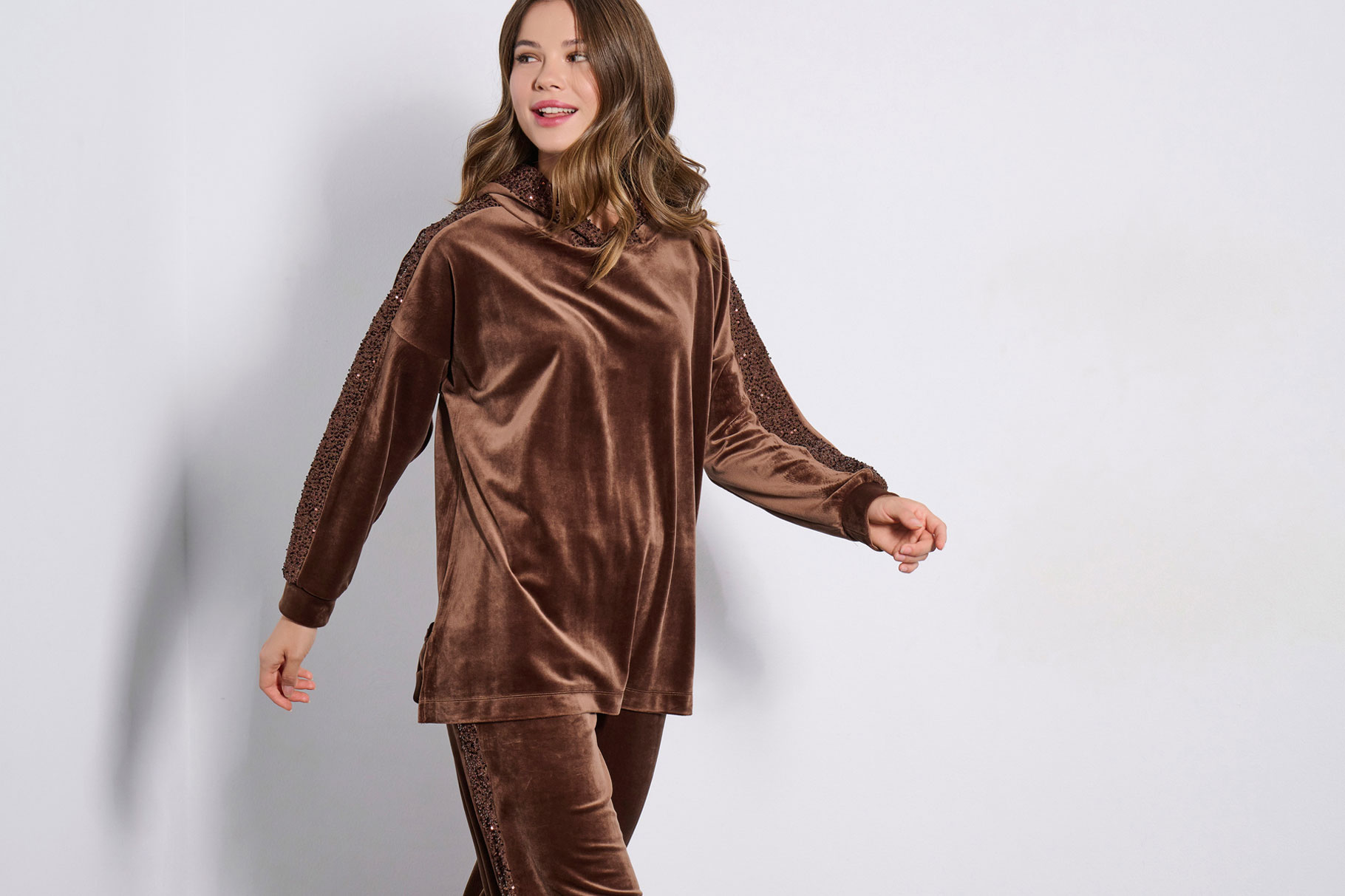 SWEATSHIRT 3225118 BROWN