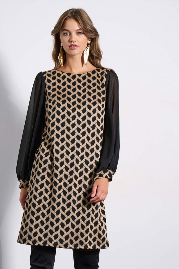 MIDI DRESS 3225903 BEIGE