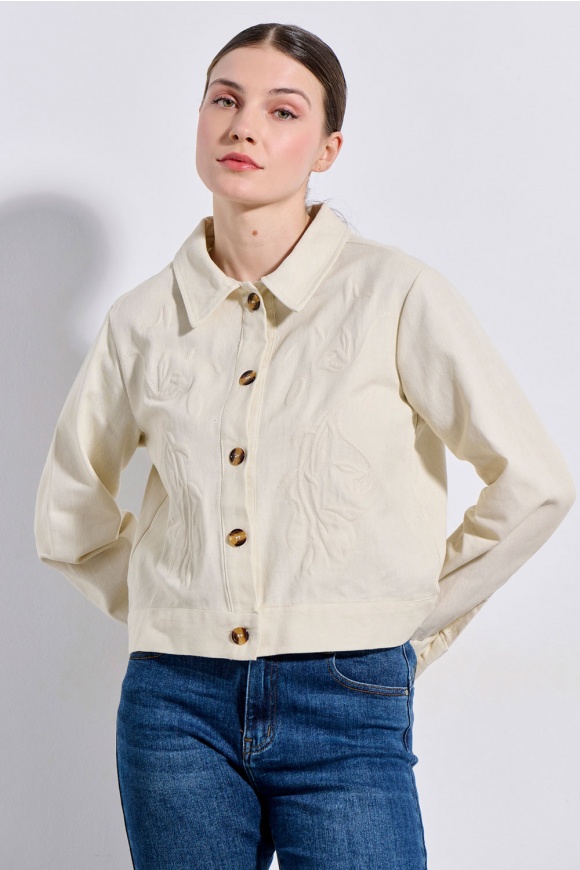 ΤΖΙΝ ΤΖΑΚΕΤ 2126502 OFF WHITE