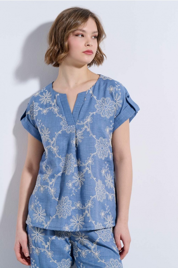 BLOUSE 3126174 INDIGO BLUE