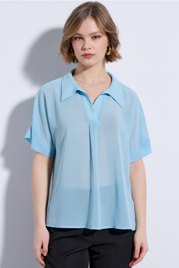 BLOUSE 3126138 SKY BLUE