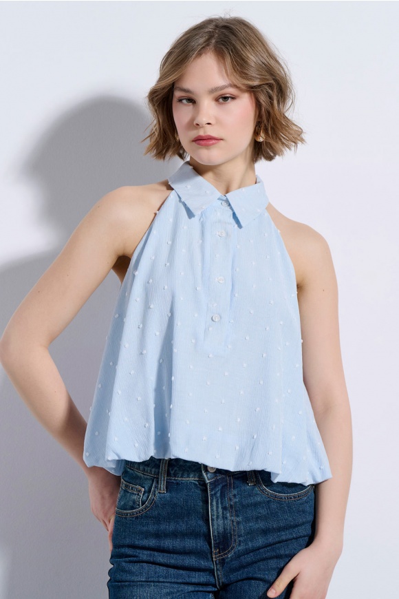BLOUSE 2126123 SKY BLUE