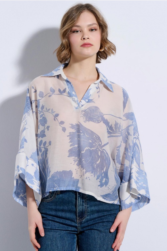 BLOUSE 3126142 INDIGO BLUE